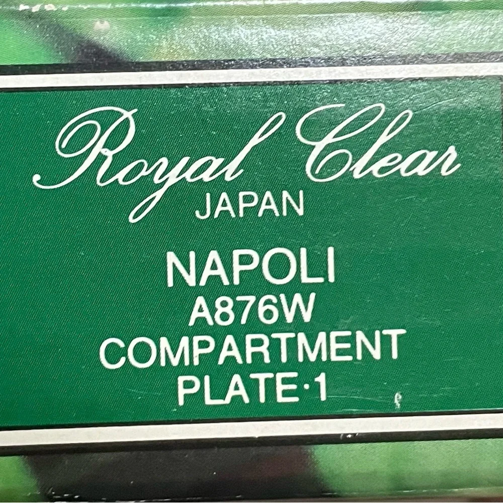 Royal Clear Japan 5 compartments glass floral round plate, size 12” party event